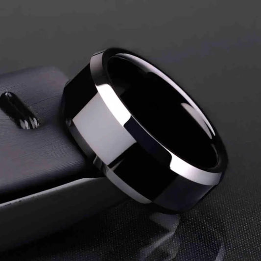 Black Titanium Men Ring For Boys - Never Fade Never Scratch