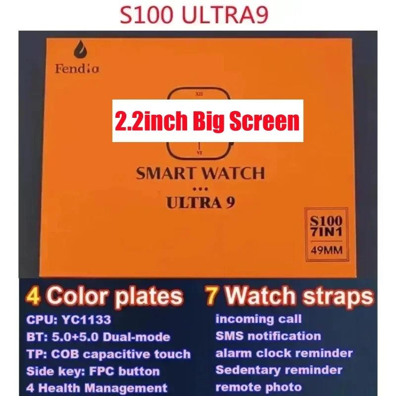 7 in 1 straps watch S100 ultra